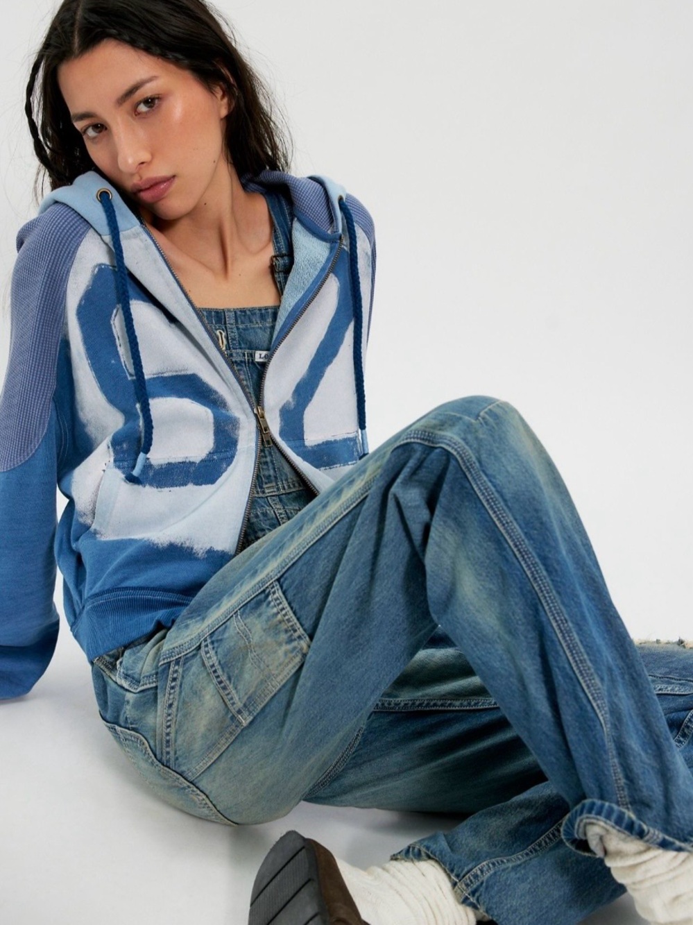 NEW  We The Free Wild Blues Hoodie by Free People XL